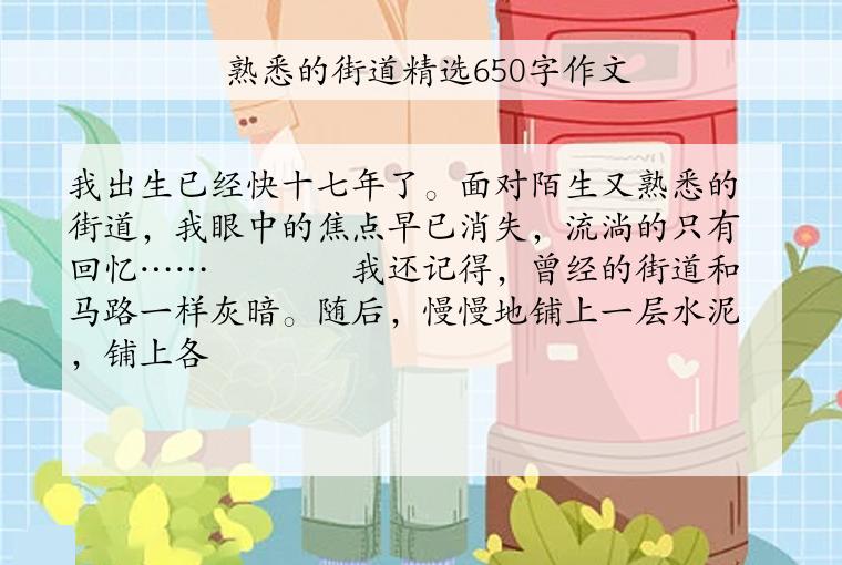 熟悉的街道精选650字作文