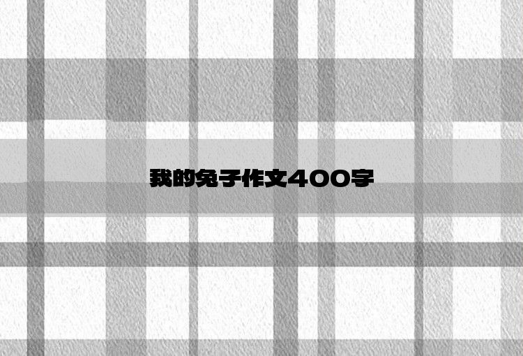 我的兔子作文400字