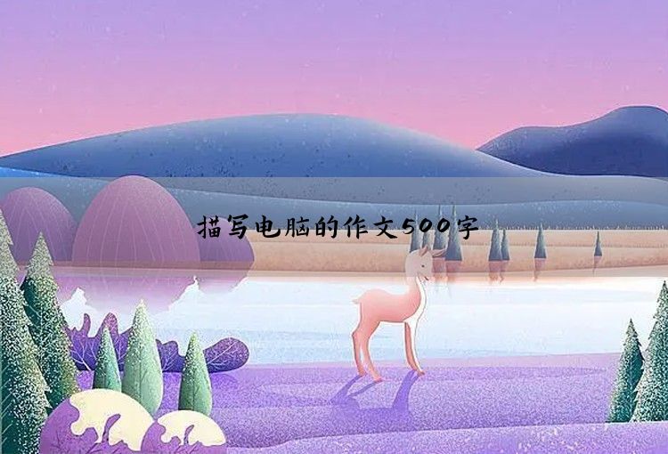 描写电脑的作文500字