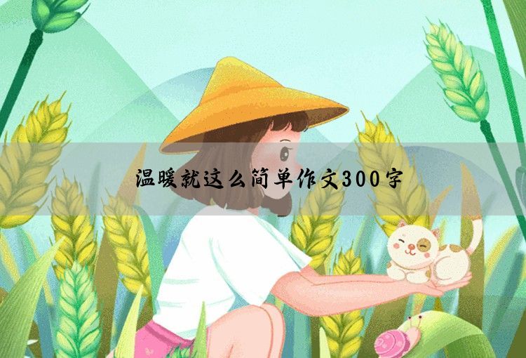 温暖就这么简单作文300字