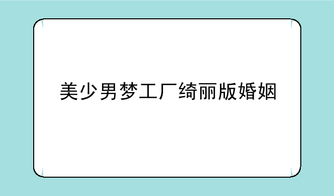 美少男梦工厂绮丽版婚姻